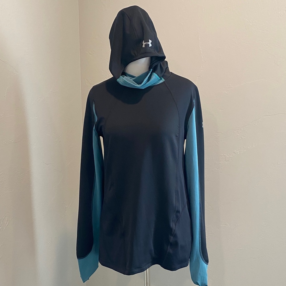 New, without tags, ladies running top with hood and face shield.